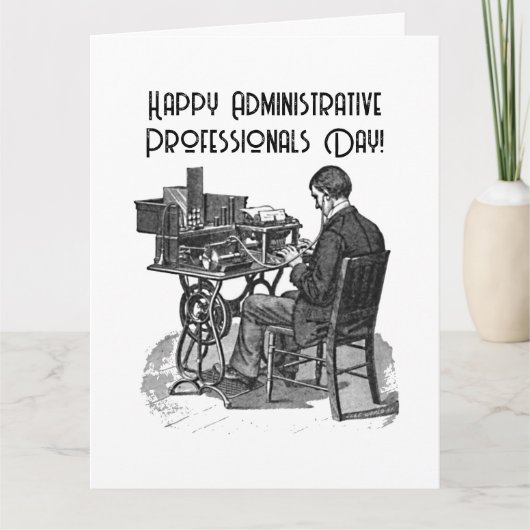 Administratieve Professionele Dag Mannelijke Typis Kaart (Voorkant)