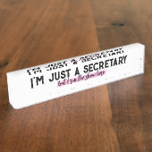 Administratieve professionele secretaris waarderin naambordje (Zijkant)