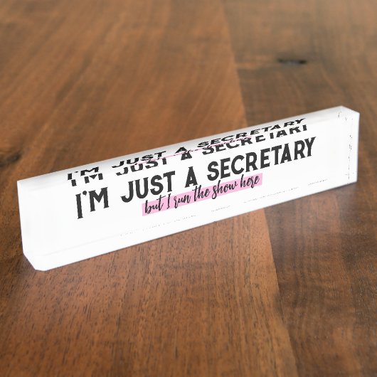 Administratieve professionele secretaris waarderin naambordje (Zijkant)