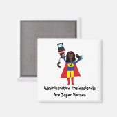 Administratieve Professionele Super Hero (Afrikaan Magneet (Voorkant / Achterkant)