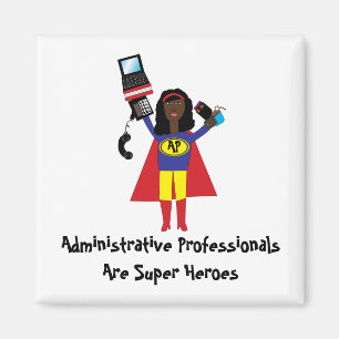 Administratieve Professionele Super Hero (Afrikaan Magneet