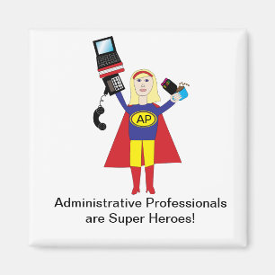 Administratieve Professionele Super Hero Magneet
