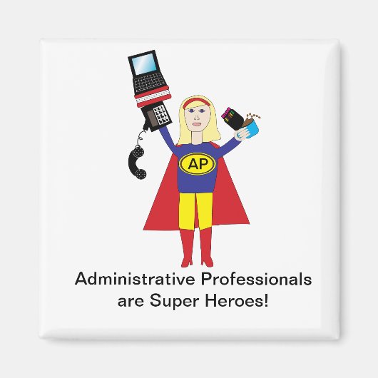Administratieve Professionele Super Hero Magneet (Voorkant)
