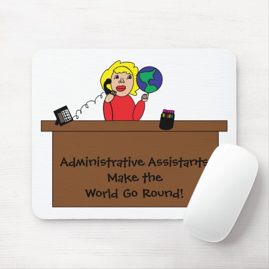 Administratieve professionele wereld Mousepad Muismat (Met muis)