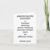 Administrative Assistant Appreciation Kaart (Voorkant)