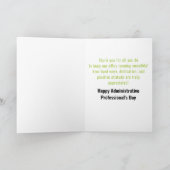 Administrative Professional's Day Kantoor Dank u Bedankkaart (Binnen)