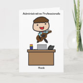 Administrative Professionals Rock Male Bedankkaart (Voorkant)
