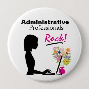 Administrative Professionals Rock Pin Ronde Button 4,0 Cm