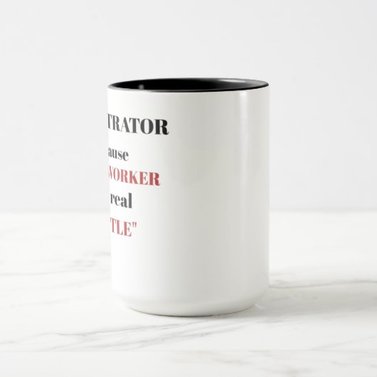 Administrator alleen omdat wonderwerker mok (Midden)