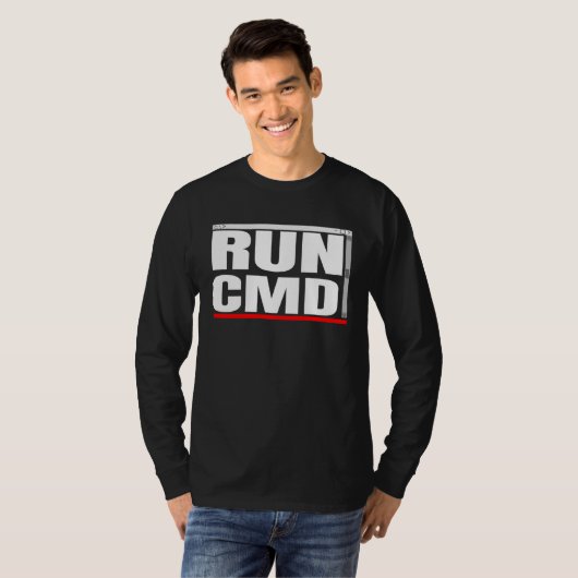 Admins Programmers Run CMD T-shirt (Voorkant volledig)