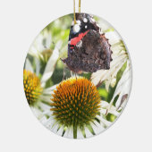 Admiraal Butterfly op Vloer Keramisch Ornament (Links)