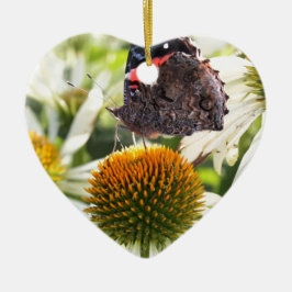 Admiraal Butterfly op Vloer Keramisch Ornament