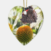 Admiraal Butterfly op Vloer Keramisch Ornament (Links)