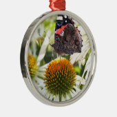 Admiraal Butterfly op Vloer Metalen Ornament (Rechts)