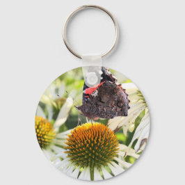 Admiraal Butterfly op Vloer Sleutelhanger