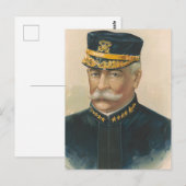 Admiraal George Dewey Briefkaart (Voorkant / Achterkant)