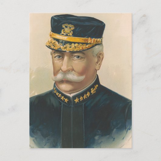 Admiraal George Dewey Briefkaart (Voorkant)