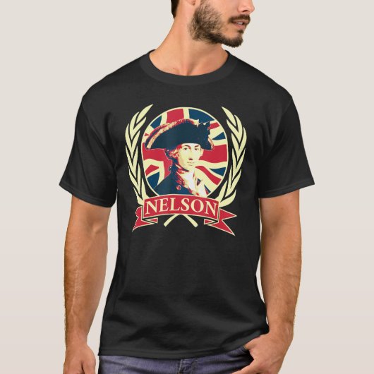 Admiraal Horatio Nelson British Flag Propaganda  T-shirt (Voorkant)