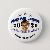 admiraal Joe Sestak voor President Ronde Button 5,7 Cm (Voorkant)