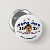 admiraal Joe Sestak voor President Ronde Button 5,7 Cm (Voorkant /achterkant)
