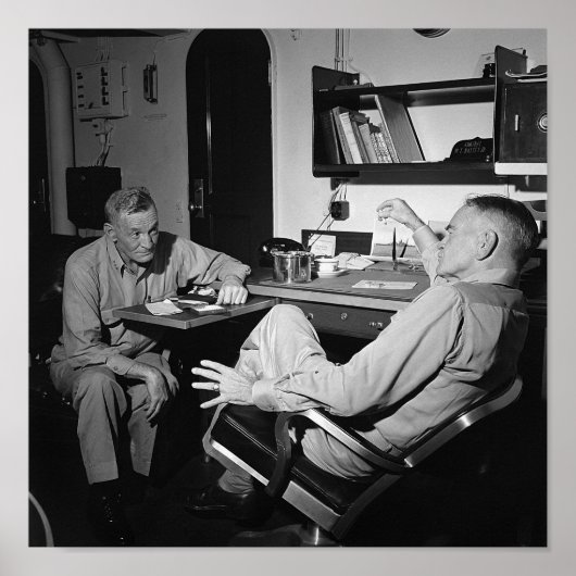 Admiraal McCain en Bull Halsey - USS New Jersey Poster (Voorkant)