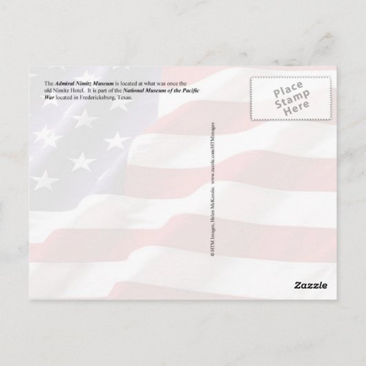 Admiraal Museum Nimitz, Fredericksburg, Texas Briefkaart (Achterkant)