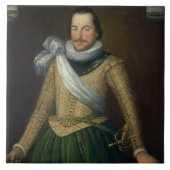 admiraal Sir Thomas Button (d.1694) Tegeltje (Voorkant)