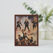 admiraal Tegetthoff tijdens de strijd tegen Lissa Briefkaart (Staand voorkant)