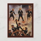 admiraal Tegetthoff tijdens de strijd tegen Lissa Briefkaart (Voorkant)