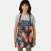 Admiraal vlinder mozaïek kleurrijk patroon schort (Insitu)