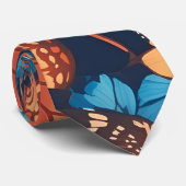 Admiraal vlinder mozaïek kleurrijk patroon stropdas (Opgerold)