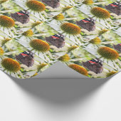 Admiraalvlinder op bloem cadeaupapier (Hoek)
