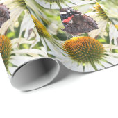 Admiraalvlinder op bloem cadeaupapier (Rol Hoek)