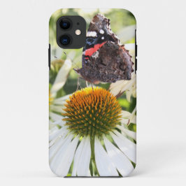 Admiraalvlinder op Bloem iPhone 11 Hoesje