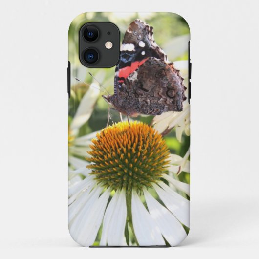 Admiraalvlinder op Bloem Case-Mate iPhone Case (Achterkant)
