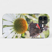 Admiraalvlinder op Bloem Case-Mate iPhone Case (Achterkant (horizontaal))