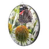 Admiraalvlinder op bloem dartbord (Voorkant Rechts)