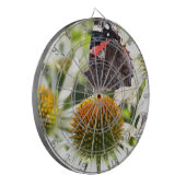 Admiraalvlinder op bloem dartbord (Voorkant Links)