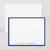 Admiral Blue Classic Border Correspondent Notitiekaartje (Voorkant / Achterkant)