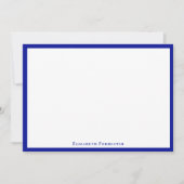 Admiral Blue Elegant Modern Note Card Notitiekaartje (Voorkant)