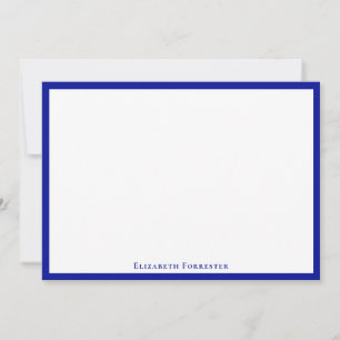 Admiral Blue Elegant Modern Note Card Notitiekaartje