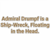 Admiral Drumpf Ship-Head Hankamer Artjunkhaus Yum. Sticker (Voorkant)