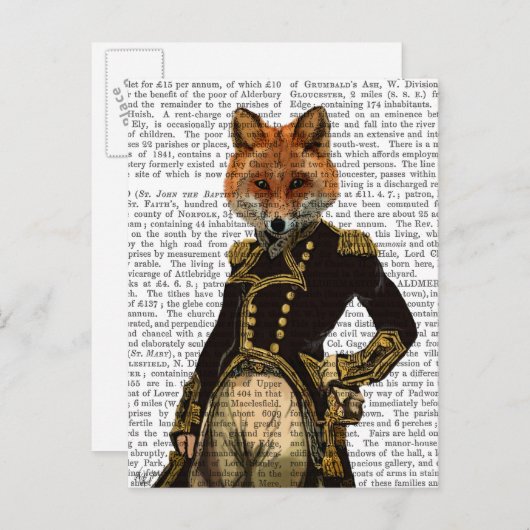 Admiral Fox Full Briefkaart (Voorkant / Achterkant)