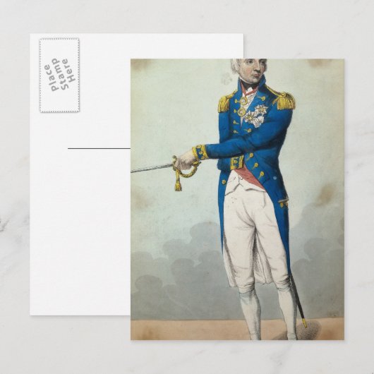 Admiral Horatio Nelson Briefkaart (Voorkant / Achterkant)