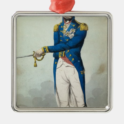 Admiral Horatio Nelson Metalen Ornament (Voorkant)