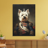 Admiral West Highland Terrier Canvas Afdruk (Insitu (Woonkamer))