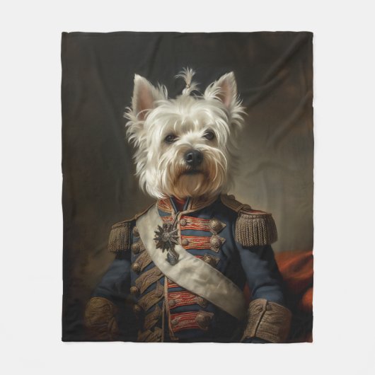 Admiral West Highland Terrier Fleece Deken (Voorkant)