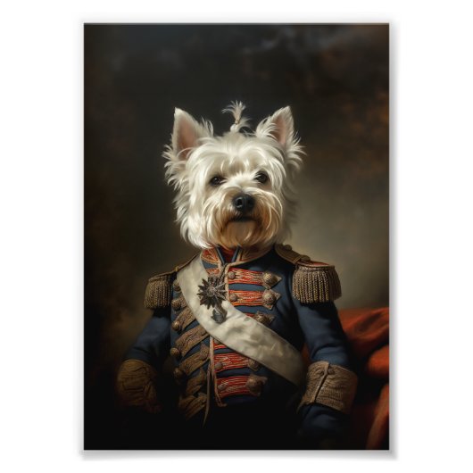 Admiral West Highland Terrier Foto Afdruk (Voorkant)