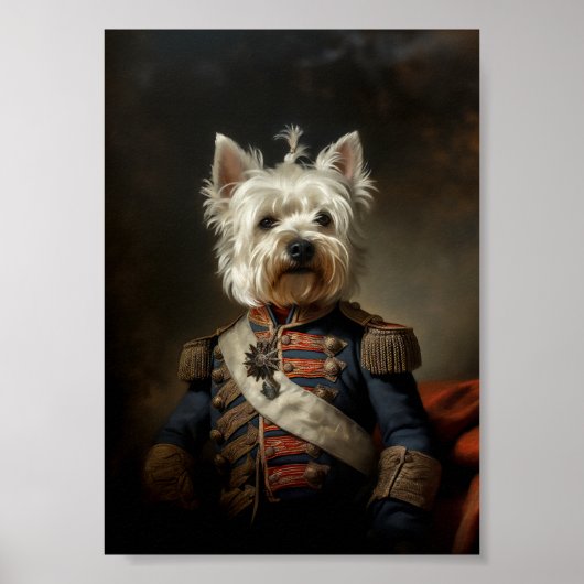 Admiral West Highland Terrier Poster (Voorkant)