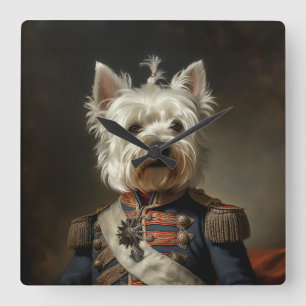 Admiral West Highland Terrier Vierkante Klok